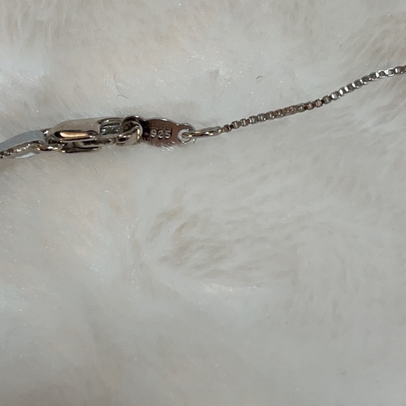 White Sapphires Necklace Sterling Silver - Picture 11 of 13